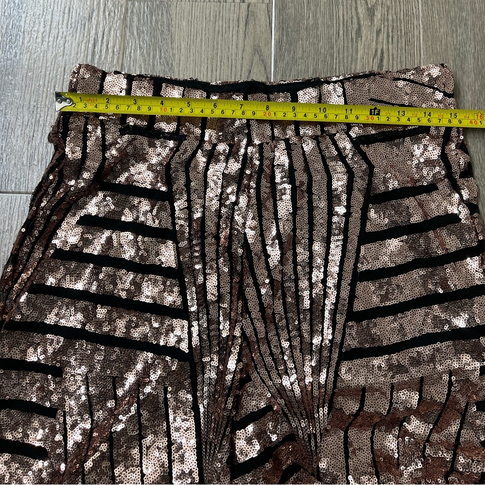 Gold and Black flare Pants - Picture 6 of 10